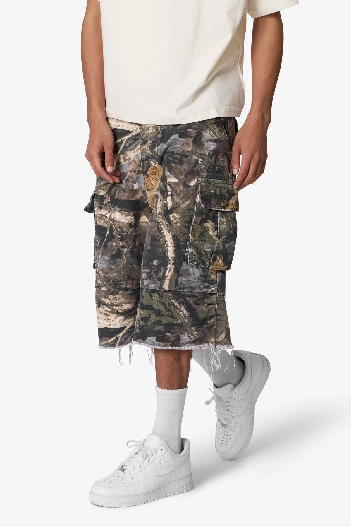 Ultra Baggy Cargo Shorts - Forest Camo