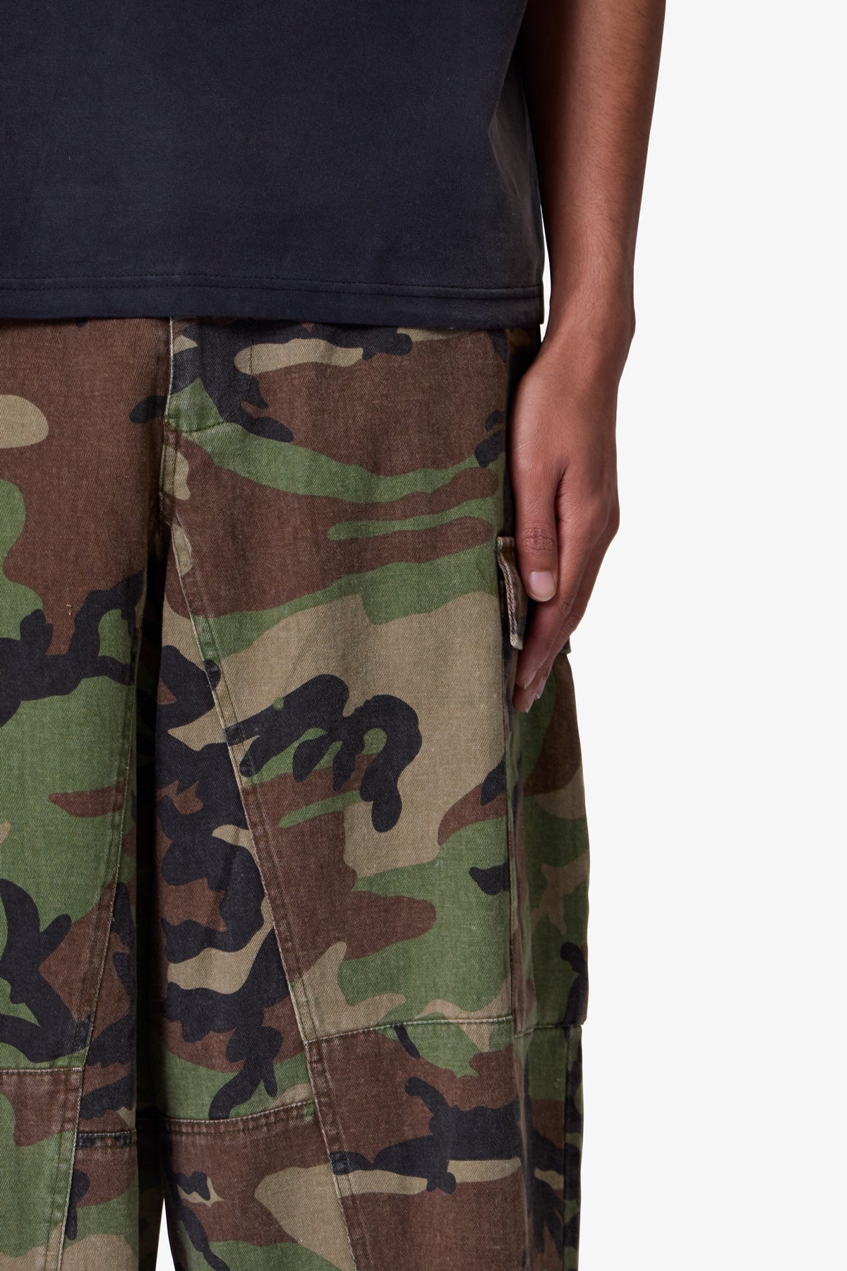 Extra Long Cargo Shorts - Camo