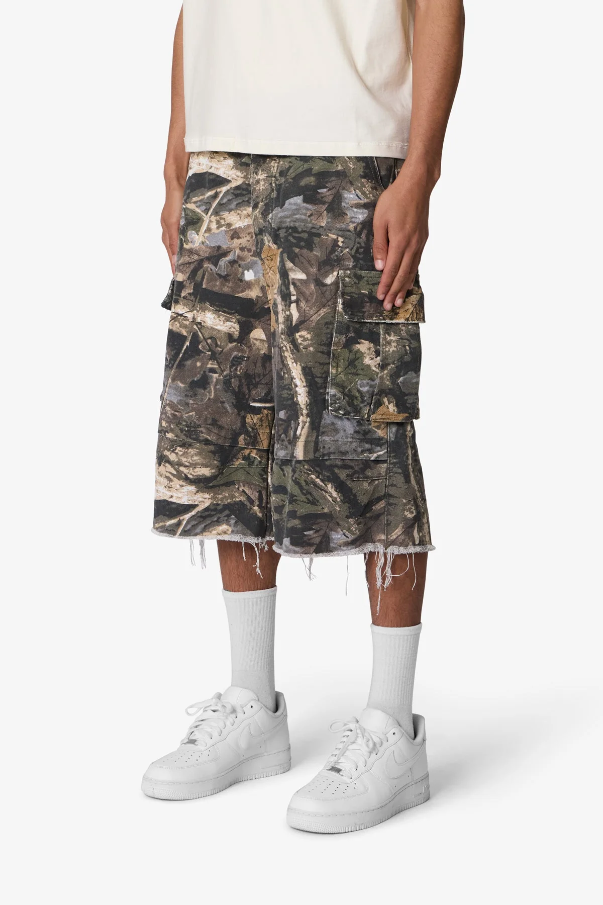 Ultra Baggy Cargo Shorts - Forest Camo
