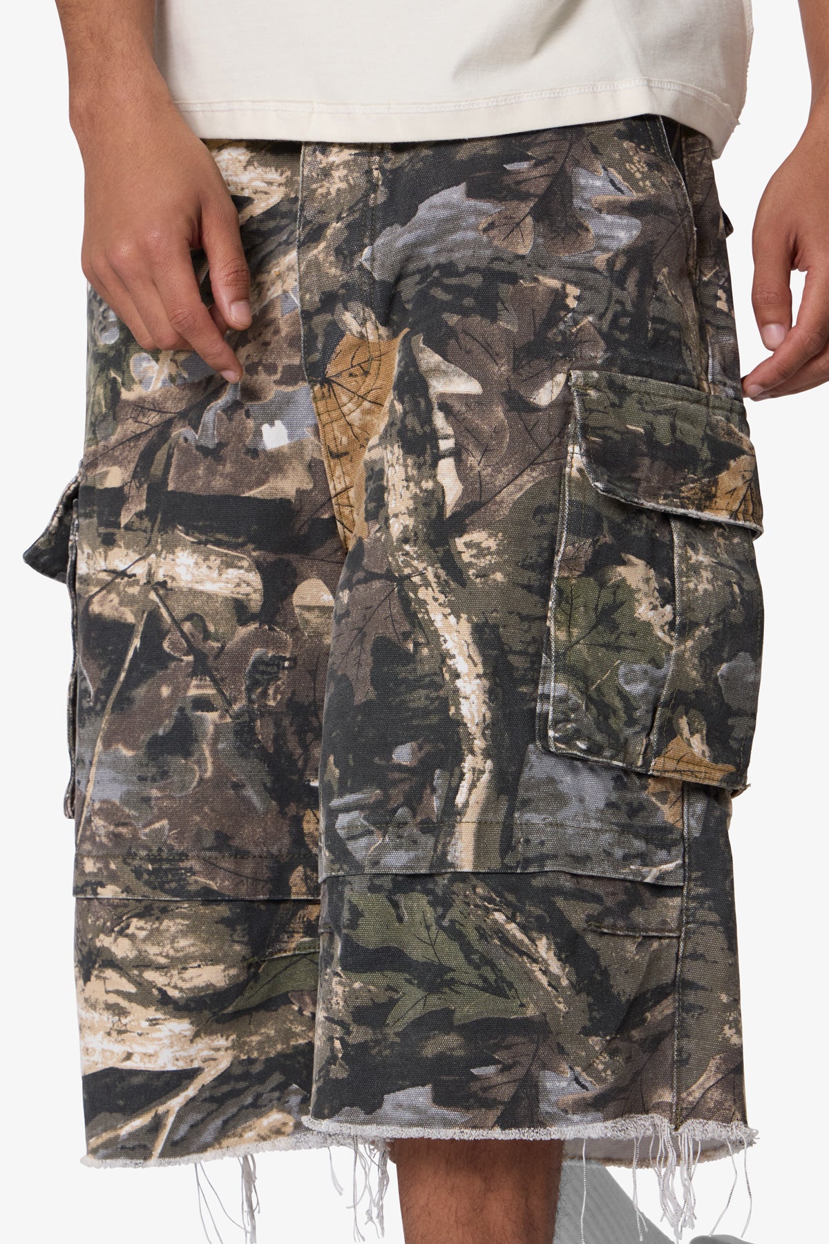 Ultra Baggy Cargo Shorts - Forest Camo