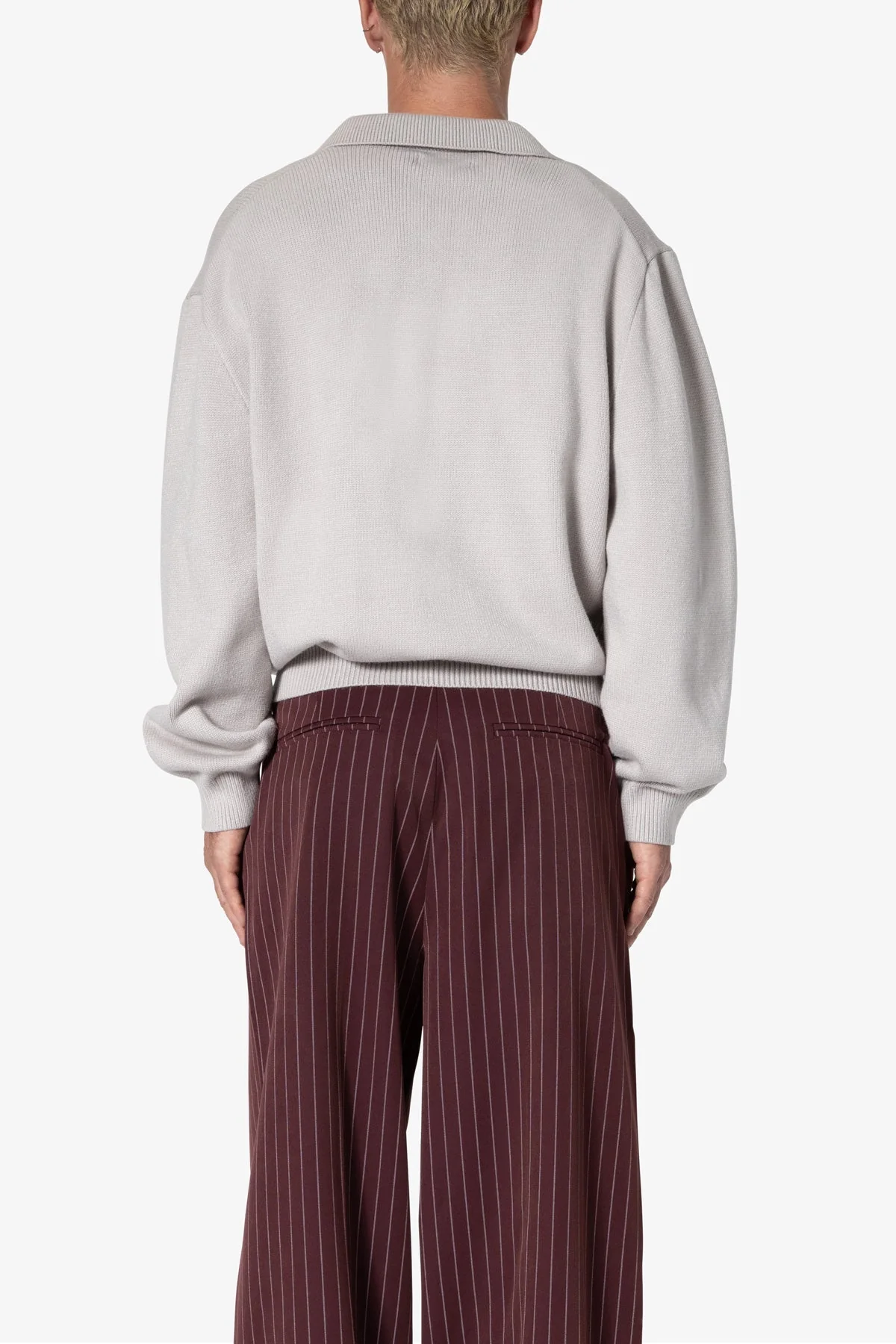 Collared Sweater - Light Grey